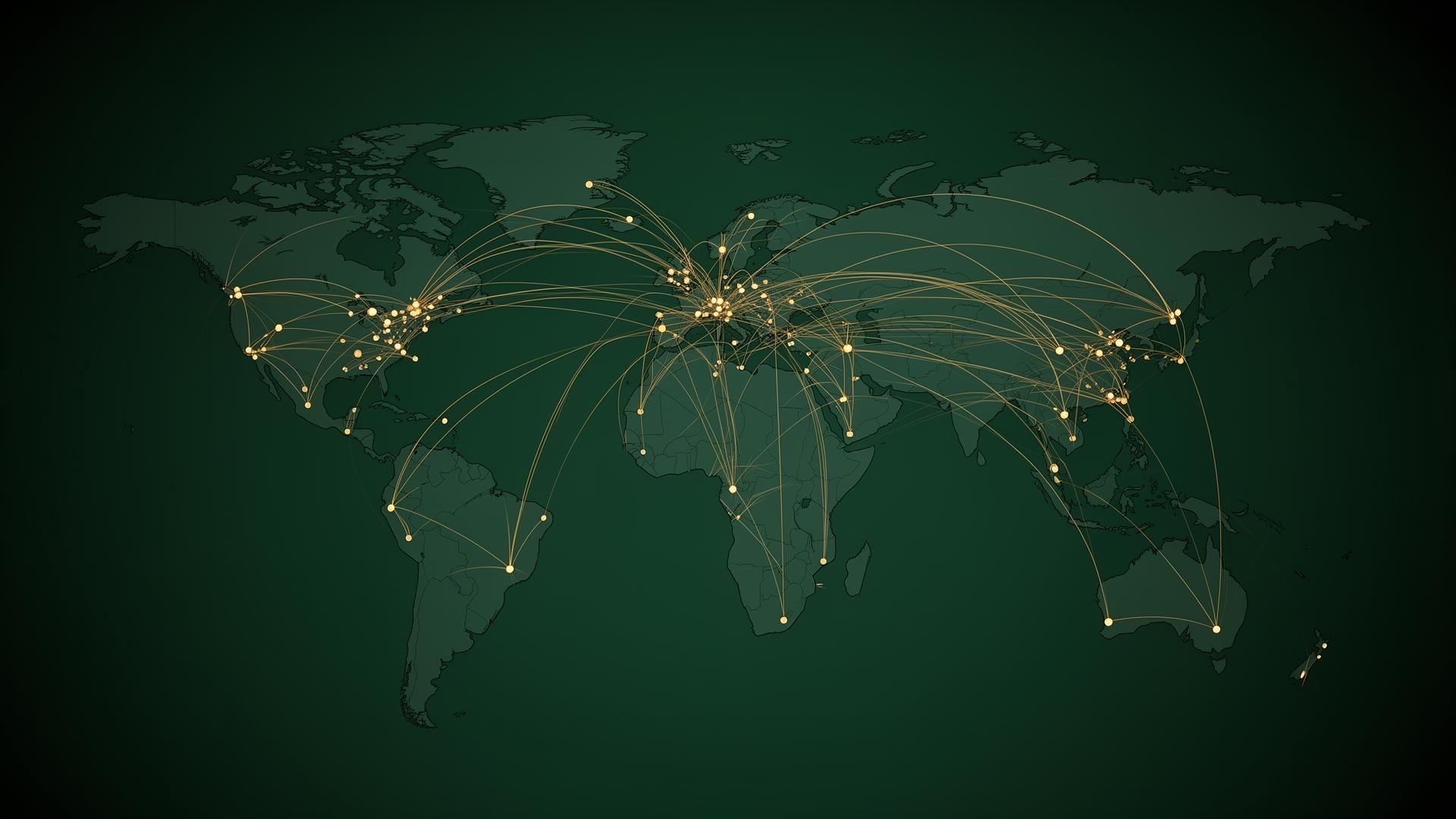 Representación de redes comerciales internacionales